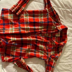 Hollister plaid button up shirt